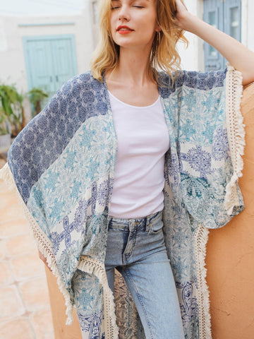 Bohemian Lace Maxi Kimono - Shopmossrose